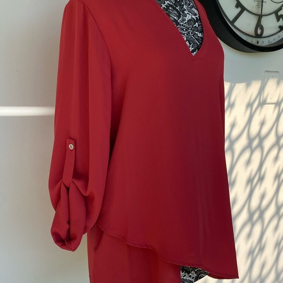 Karen Kane Rust XL Blouse - Picture 3 of 4